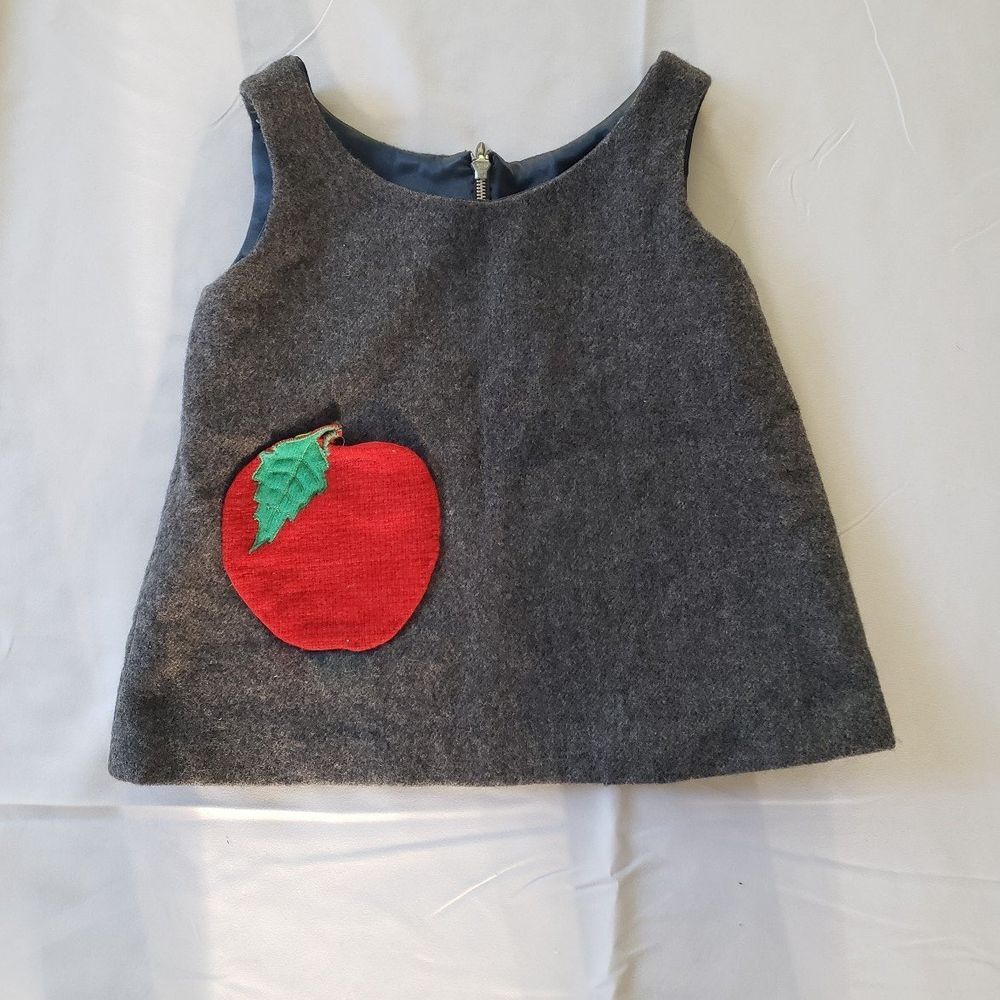 60s Hand Made Toddler Wool Dress - Picture 1 of 3